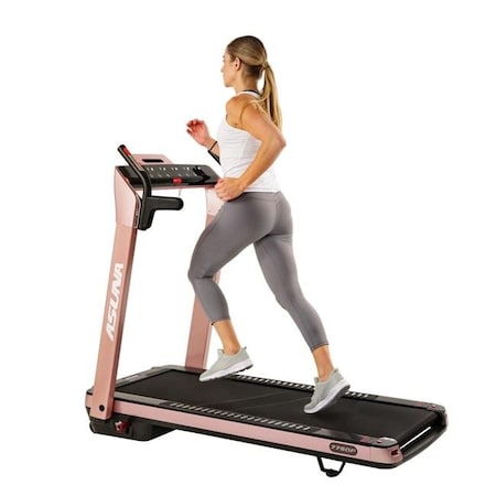 Sunny Health & Fitness Sunny Health & Fitness 7750P Spaceflex Motorized Running Treadmill with Auto Incline - Pink 7750P